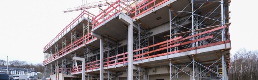 Rohbau der Grundschule mit Sporthalle in Wilnsdorf